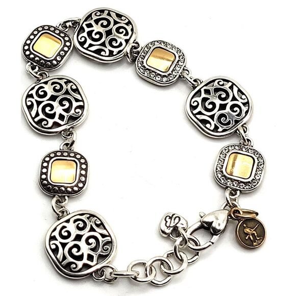 Brighton Jewelry - Brighton Shadow Play Silver Gold Bracelet 8in